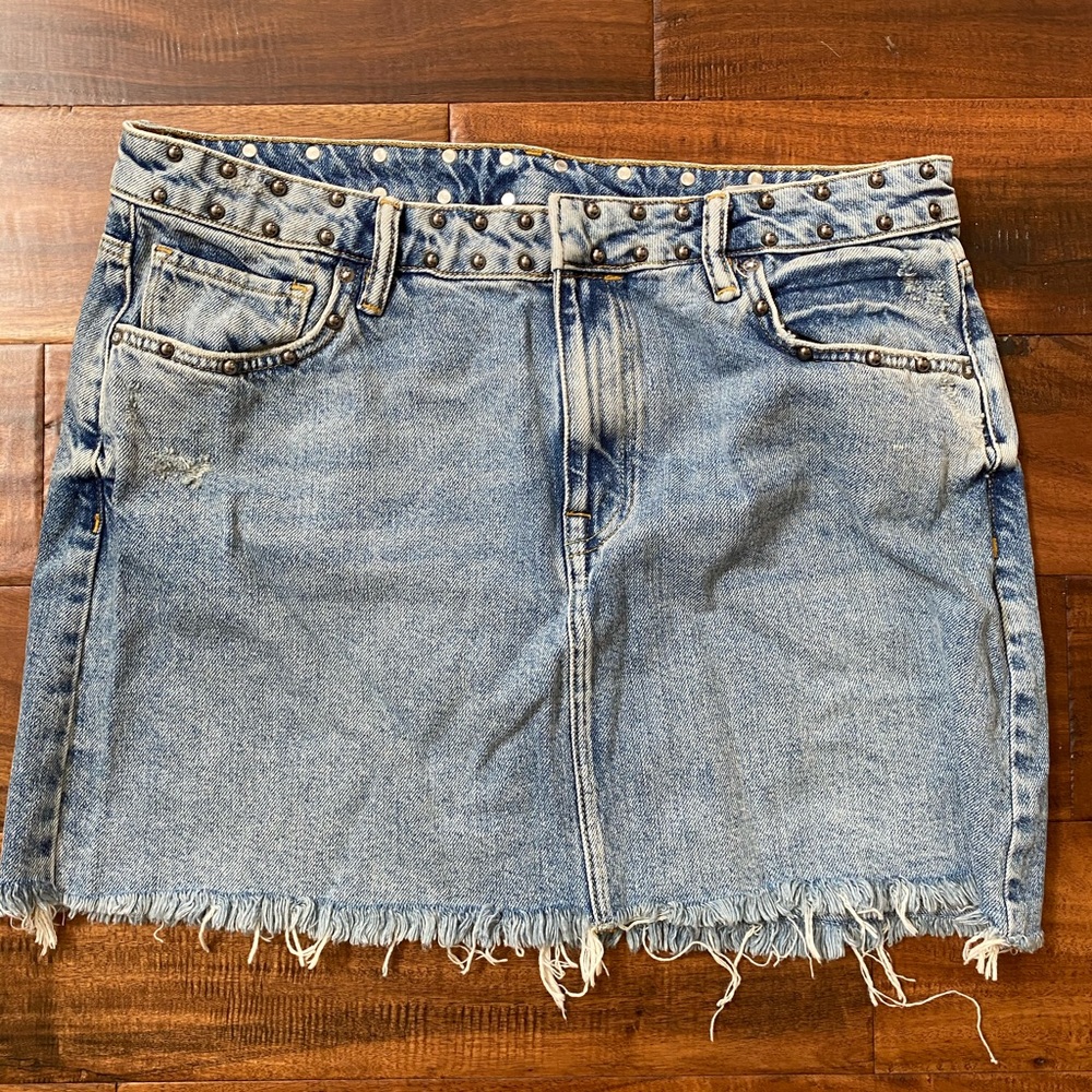 All Saints Denim Skirt